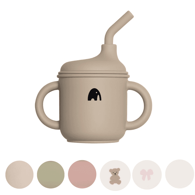 Hovedbilde Kopp med sugerør 2in1 - VELG FARGE